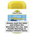 Natures Way Kids Smart Vita Gummies Calcium + Vitamin D 120 Pack - Chewable supplements for healthy bones and teeth in children