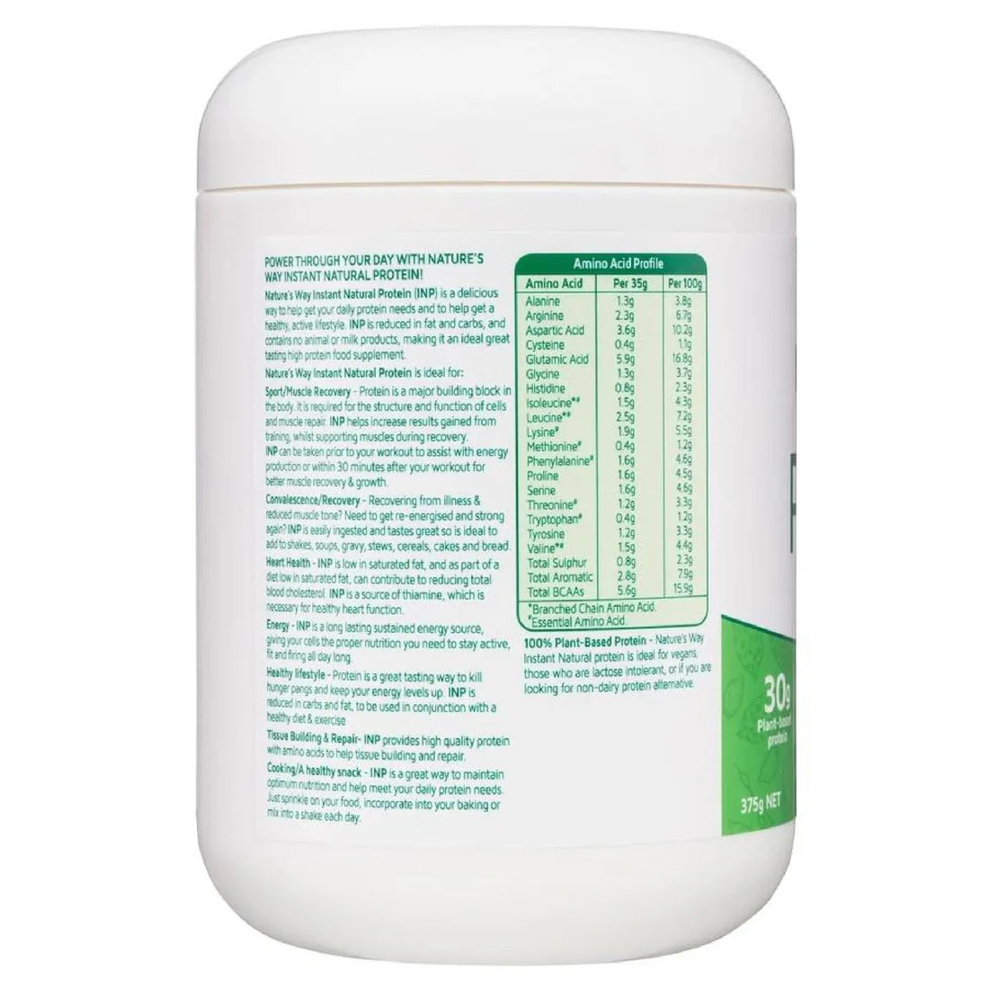 Natures Way Instant Natural Protein 375g Natural Flavor Packaging