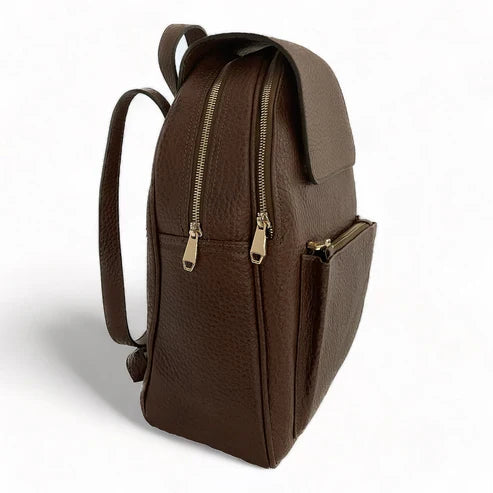 Brown Leather Women's Backpack – Laptop Bag