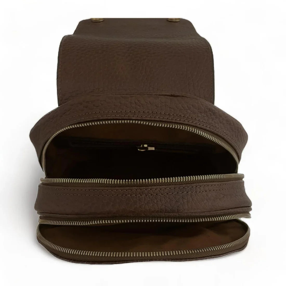 Brown leather women’s backpack with stylish design, premium genuine leather finish, and laptop compartment — perfect for everyday use, work, or travel.