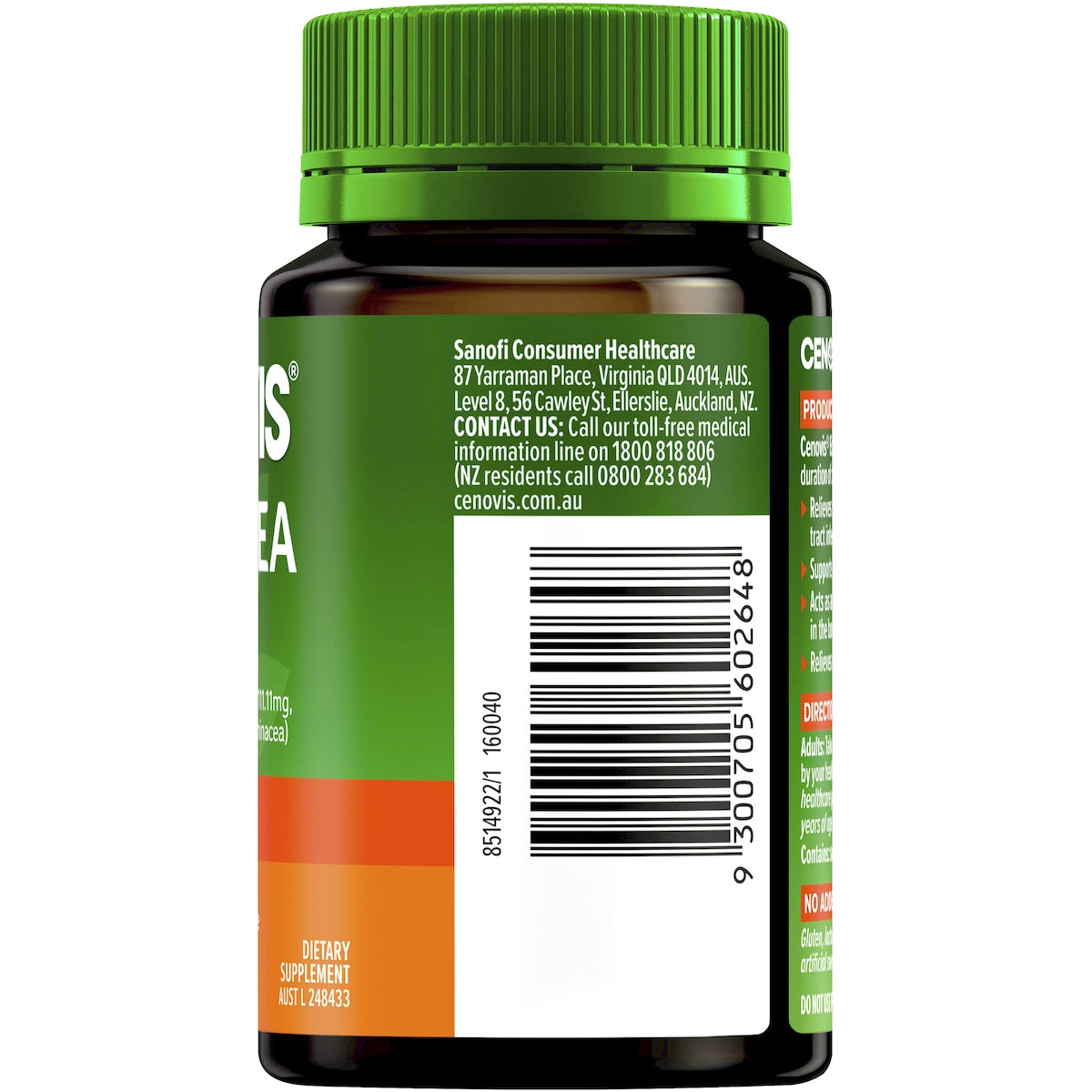 Cenovis Echinacea 5000 Capsules 60 pack for immune system support – natural herbal supplement for cold and flu relief.