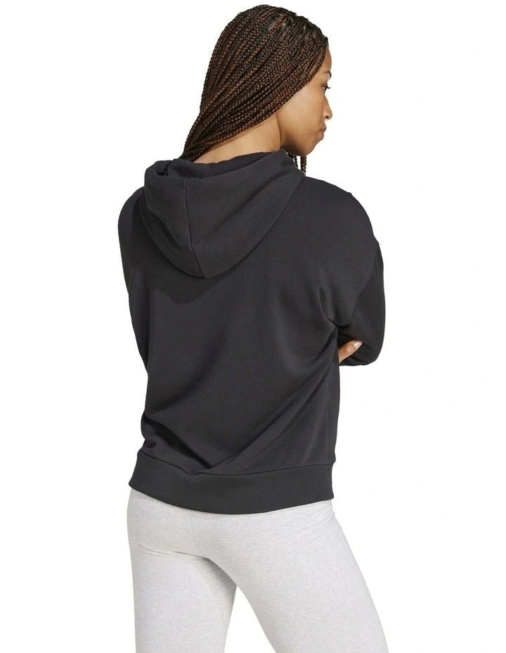 Adidas Essentials French Terry Hoodie in Black – Front View