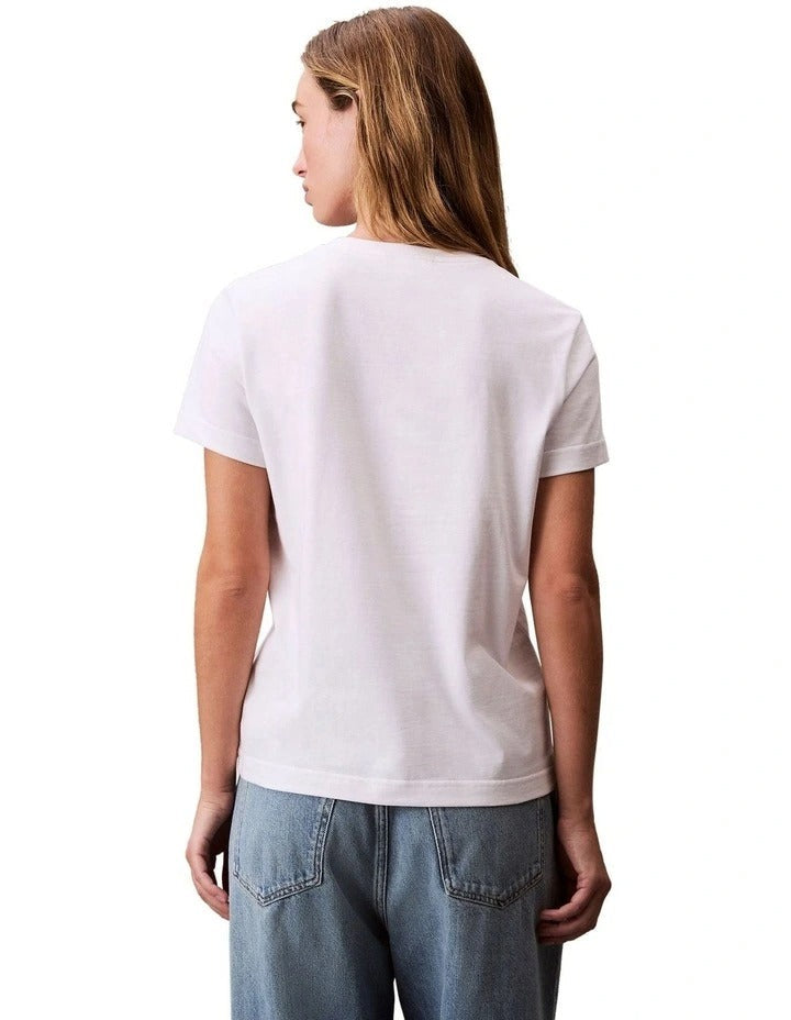 Calvin Klein Jeans Archive Logo T-Shirt in white