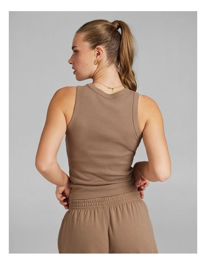 Rockwear Rib Tank Caramel – Women’s Ribbed Tank Top