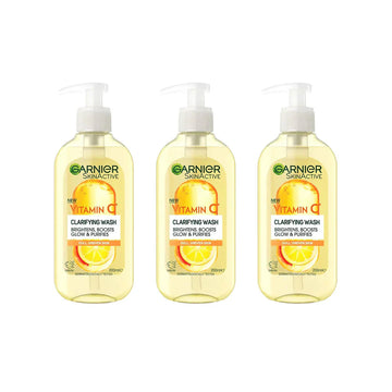 Garnier 3x Skin Active Vitamin C Clarifying Face Wash 200ml for bright, clear and refreshed skin