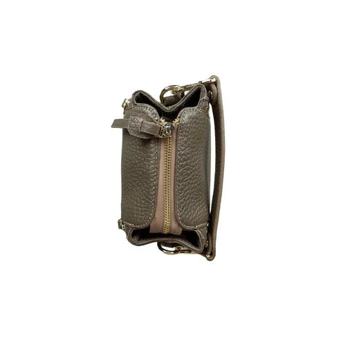 Beige leather handbag for women — LeatherLuxe shoulder bag with elegant design and premium craftsmanship