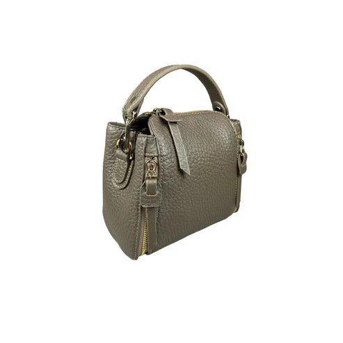 Beige leather handbag for women — LeatherLuxe shoulder bag with elegant design and premium craftsmanship