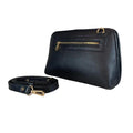 Black Leather Clutch Bag Shoulder and Crossbody Bag