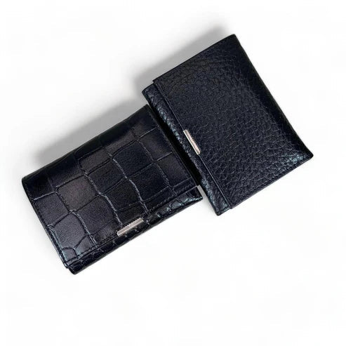 LeatherLuxe Black Women's Wallet and Card Holder
