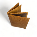 LeatherLuxe genuine leather card holder wallet in premium finish, showcasing sleek minimalist design and multiple card slots.