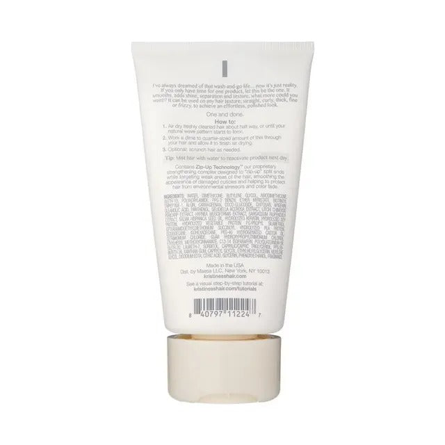 White tube of cream with text on a white background