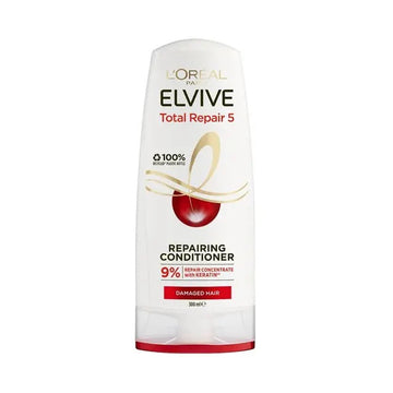 L'Oreal Elvive Total Repair 5 conditioner bottle on a white background