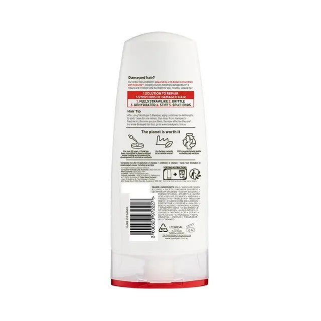 L'Oreal Elvive Total Repair 5 conditioner bottle on a white background