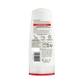 Back view of a hair care product packaging with text and a barcode on a white background
