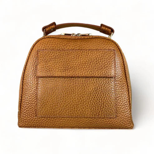 LeatherLuxe light brown leather tote bag with classic design, elegant stitching, and versatile style for everyday use.
