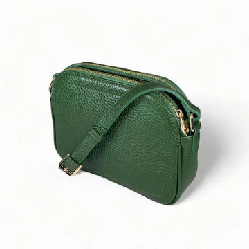 Green Leather Women's Shoulder Bag – LeatherLuxe