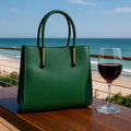 Women's Leather Handbag – Green Leather Shoulder Bag