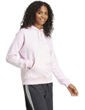 Adidas fleece hoodie with 3-bar chest logo, soft cotton blend, cozy relaxed fit