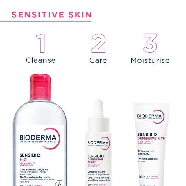 Bioderma Sensibio Defensive Rich Moisturiser for dry, sensitive skin – soothes & hydrates.