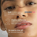 Bioderma Sensibio H2O micellar water cleanser for sensitive skin, removes makeup and soothes skin.