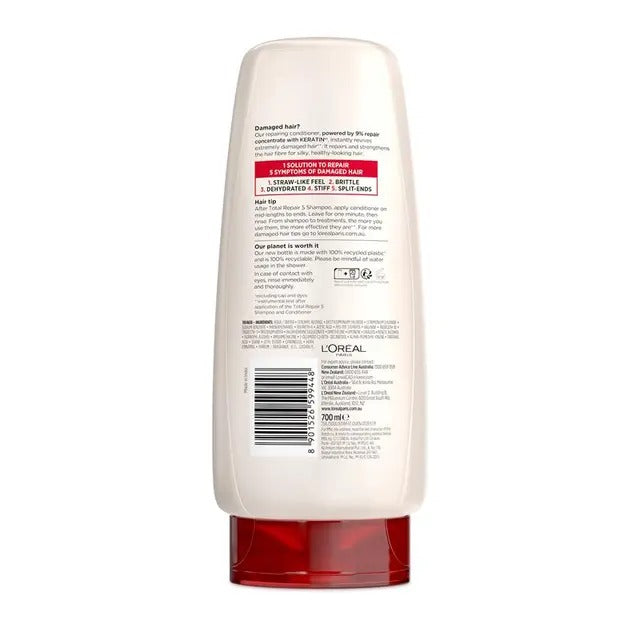 L'Oreal Paris Elvive Total Repair 5 repairing conditioner bottle on a white background